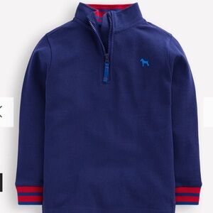 Mini Boden Pique Polo Half Zip